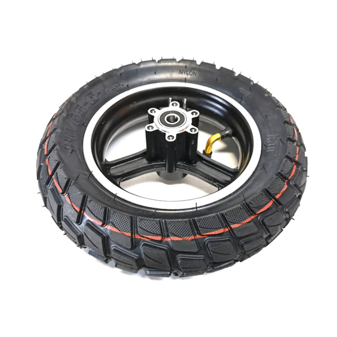 

10 Inch Air Wheel 80/65-6 Tire & Alloy Disc Brake Rim for Electric Scooter Balancing Hoverboard ,Off-Road Tires