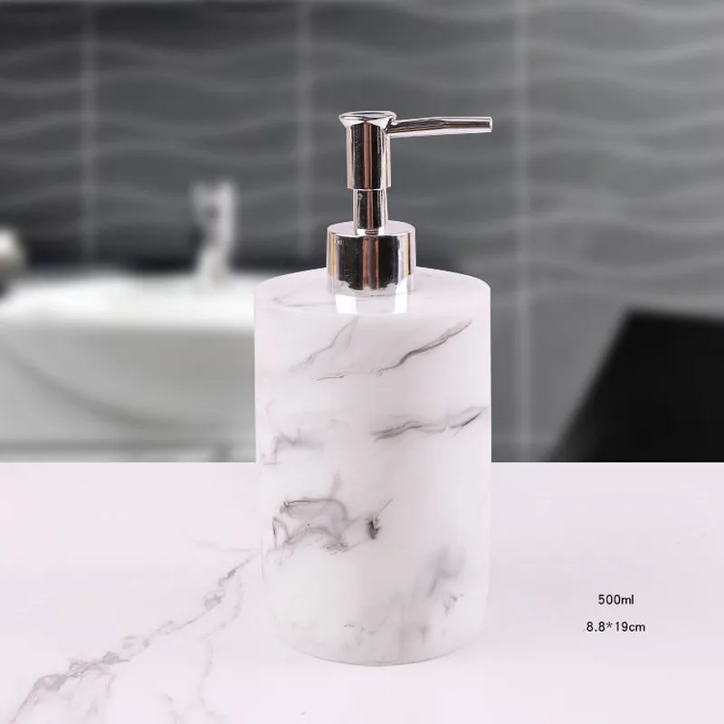 

Bathroom Accessories 500ML Resin Emulsion Bottles Creative Latex Bottles Liquid Soap Dispensers Bathroom Set Home Decoration