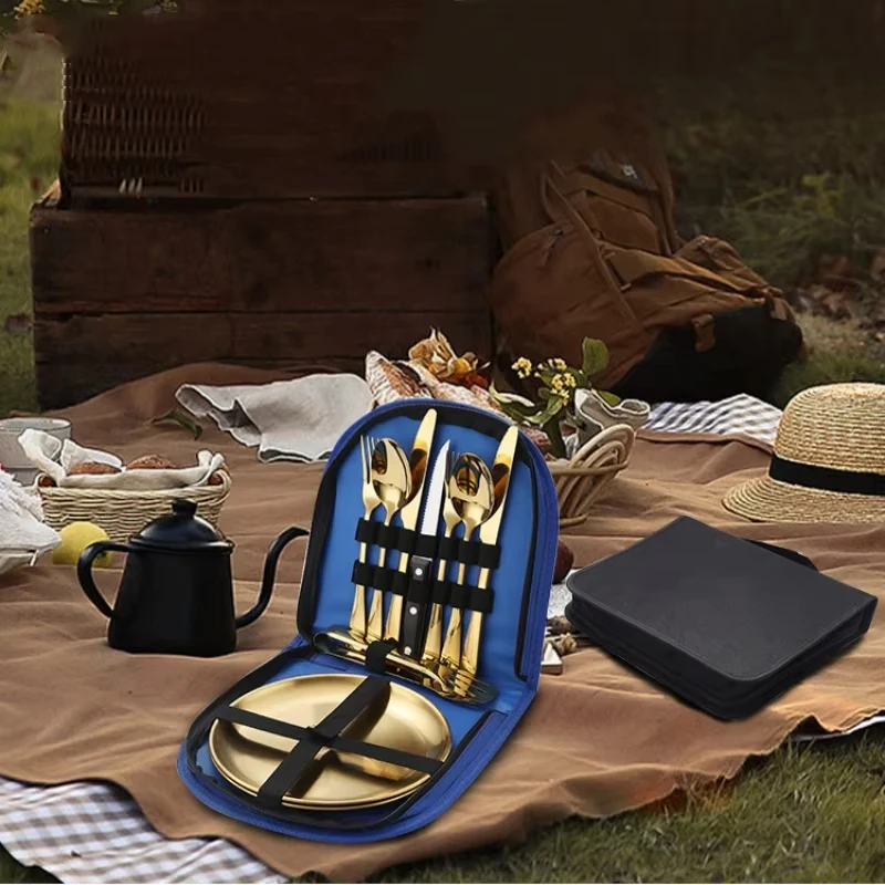 10pcs Stainless Steel Camping Cutlery Set 2