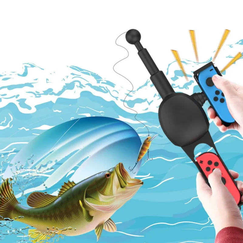 Fishing Rod Fishing Game Kit Somatosensory Grip For Nintendo Switch Game  Console Controller Holder Accessories - AliExpress