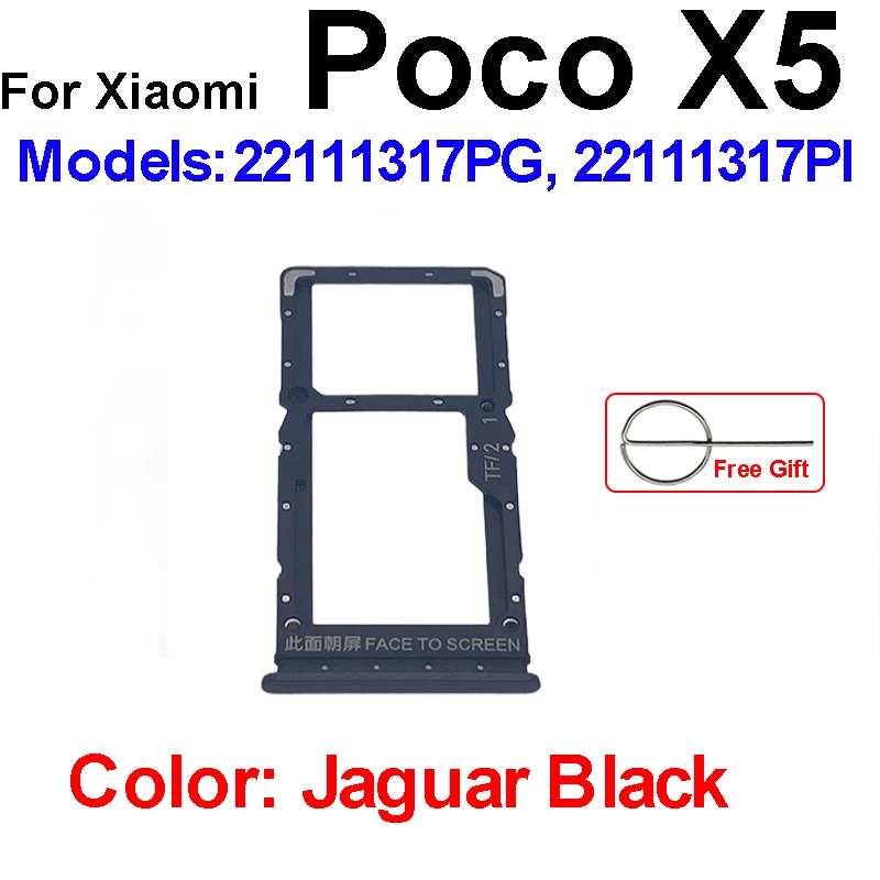 Tiroir Carte SIM Origine Pour Xiaomi Poco X5 Pro – Support Double SIM Et MicroSD, Remplacement Facile, Avec Aiguille
