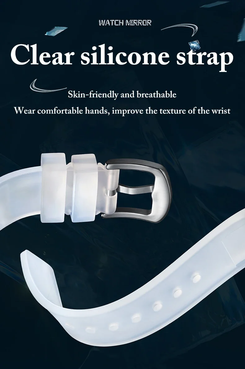 AILANG Herren Automatikuhr, leuchtend, sportlich, modisch, wasserdicht, transparentes Design im Weinfass-Stil, für Männer – Detail 9