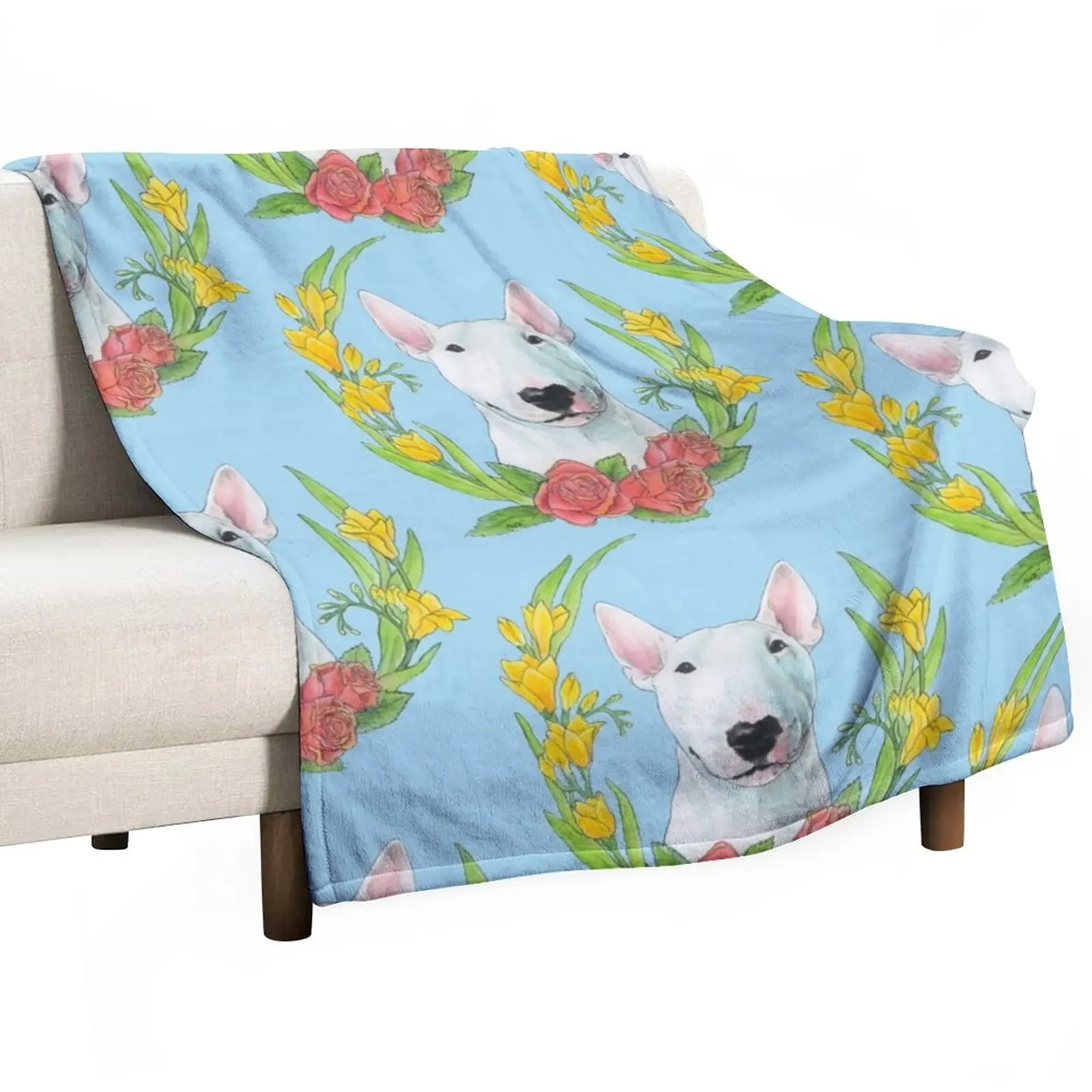 

Bull Terrier Ivan The Handsome Throw Blanket Hairy Blanket Decorative Blankets fluffy blanket Sofa Throw Blanket