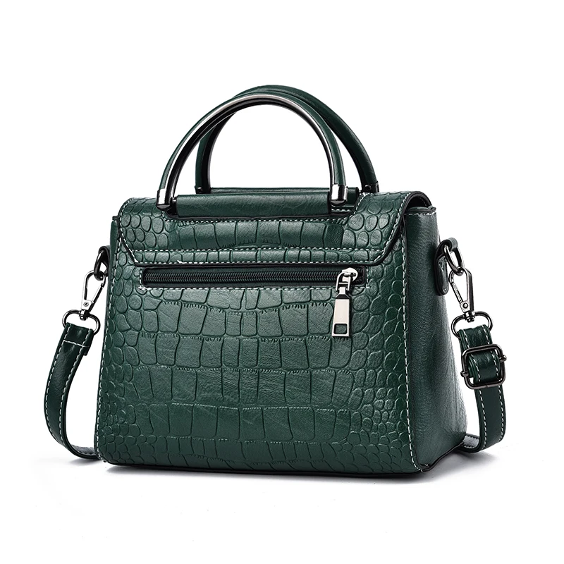 2023 New Leather Tote Bag For Women Winter Classic Vintage Shoulder Handbag Female Small Alligator Crossbody Top-handle - 2