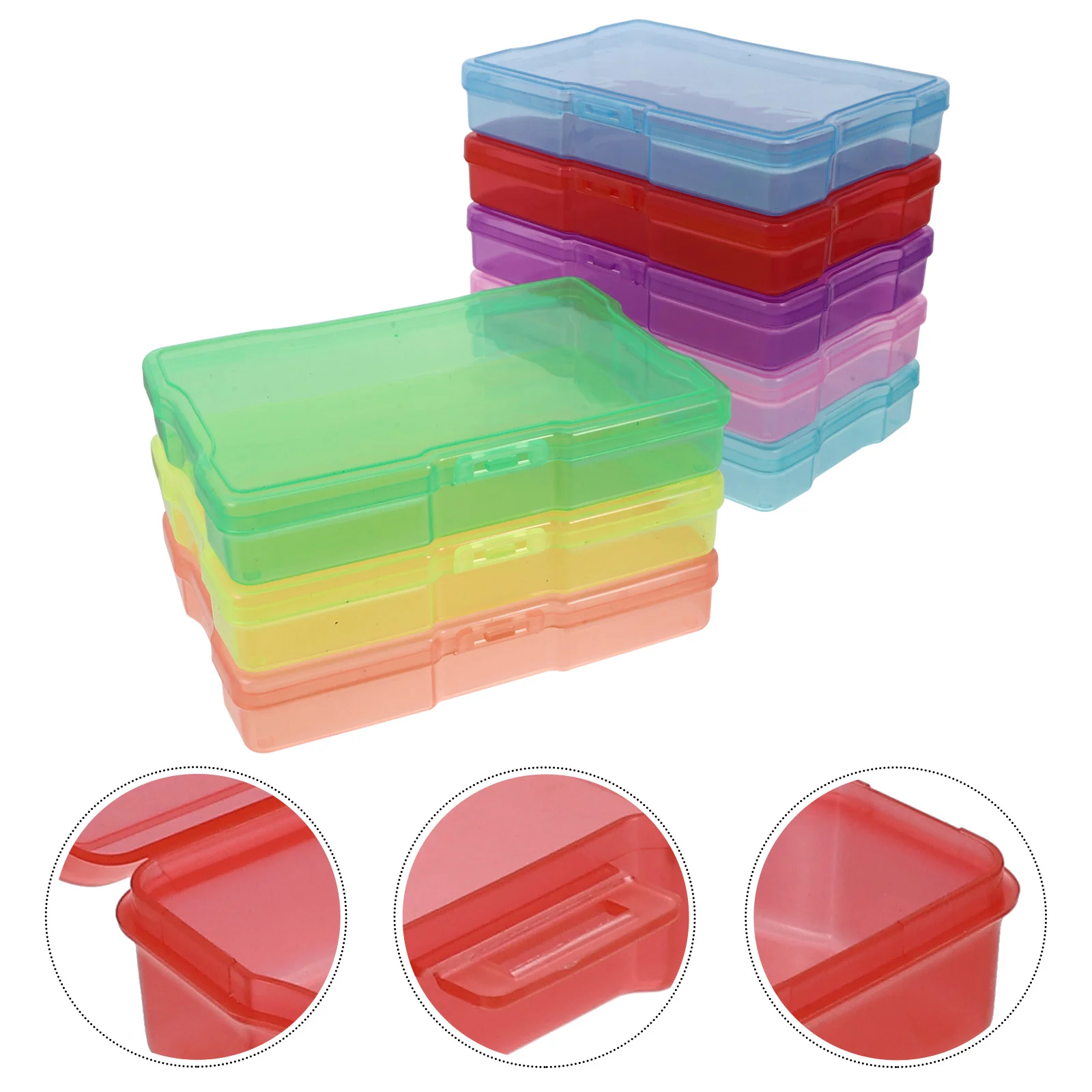 

Box Storage Photo Organizer Case Photos Postcards Craft Organizing Boxes Container Jewelry Picture Keeper Holding Sticker