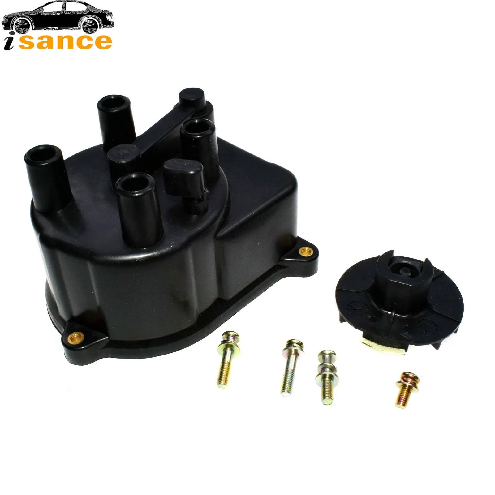 Isance New Distributor Cap Distributor Rotor For 1996-2000 Honda Civic CX DX EX LX 1.6L 30102P54006 30103P08003