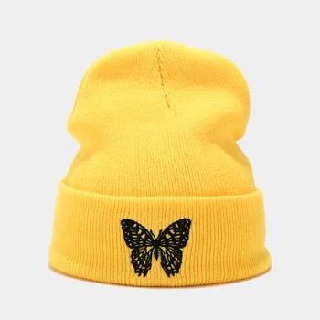 Fashion Knitted Beanies Hat Butterfly 3