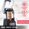 VEVOR Black/White Self-Cleaning Ice Smoothie Blenders Countertop Silent Sound Shield Juicer Fruit Processor Crusher for Kitchen 3