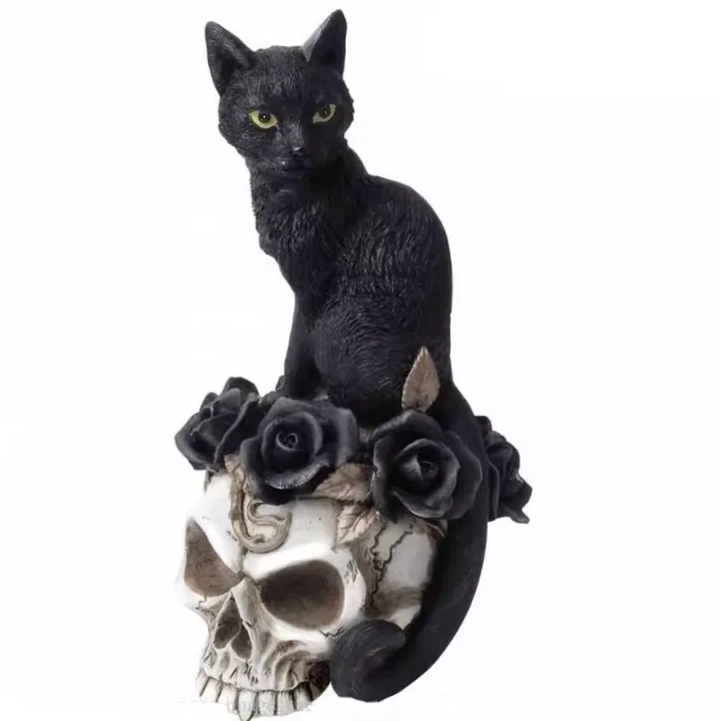 

Home High-End Luxury Decorations Ghost Black Cat Skull Creative Ornaments