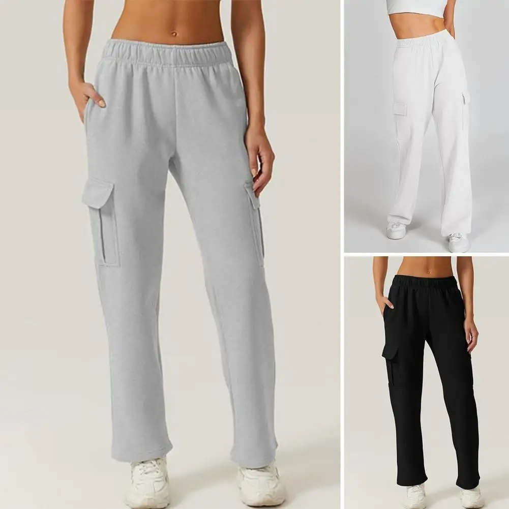 

Wide Leg Pants Comfortable High Waist Wide Leg Women's Pants with Multiple Pockets Soft Breathable Fabric for All-day Wear High