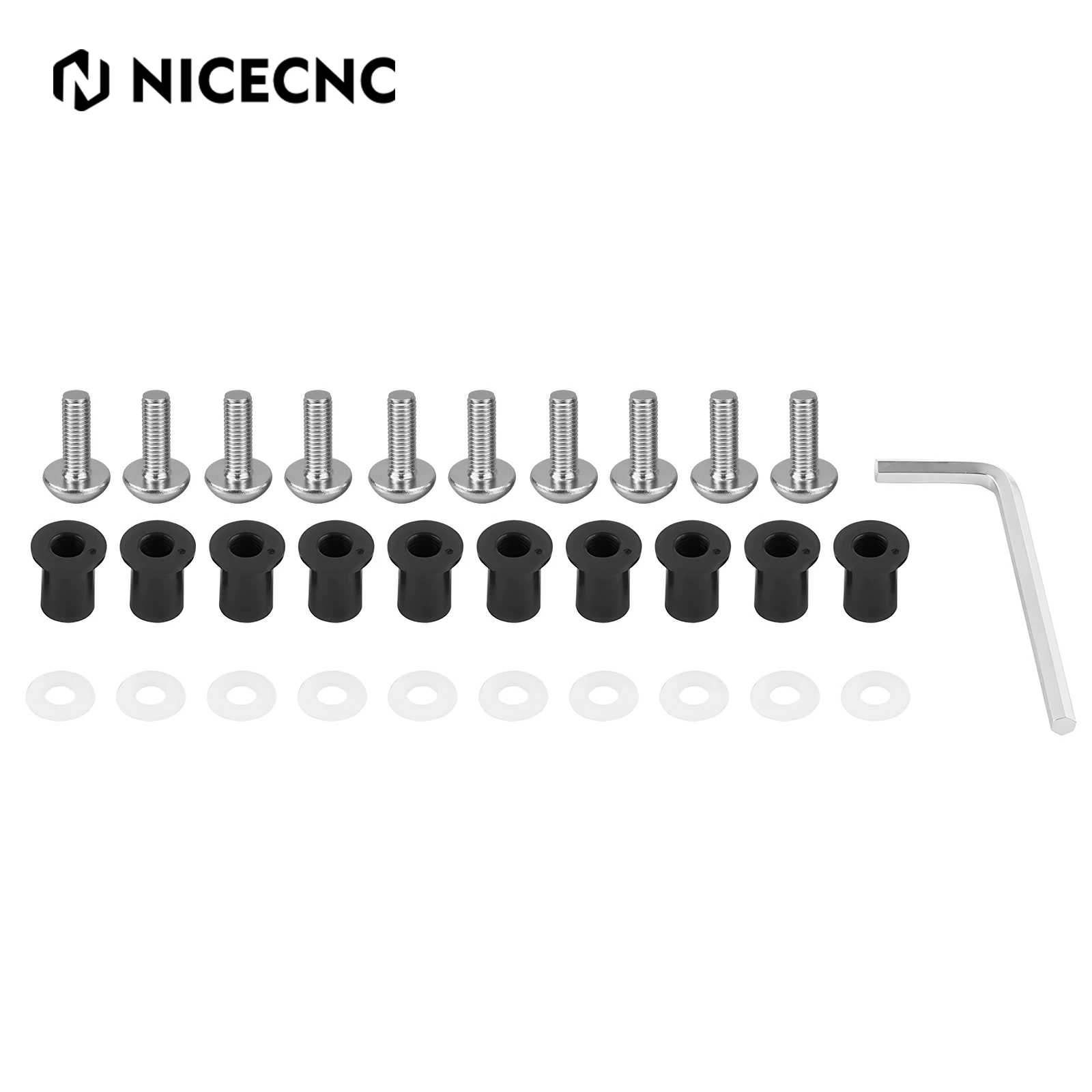 10PCS M5 Windschutzscheibe Windschutzscheibe Befestigungen Schrauben Schrauben Mutter Kit Für Yamaha KTM Honda BMW Suzuki Kawasaki Ducati Aprilia Triumph – Detail 13