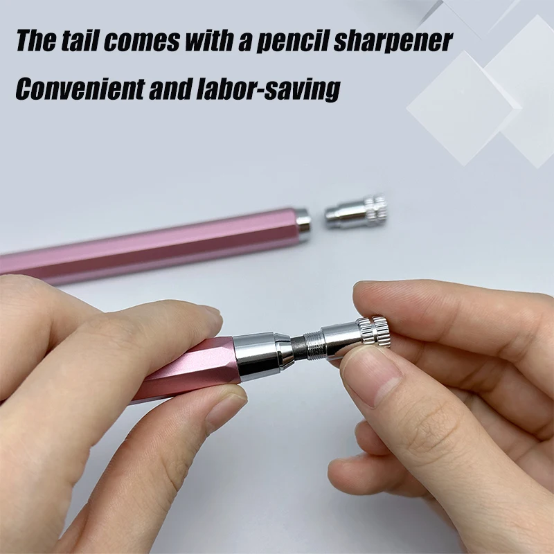 4.0mm Metal Drawing Mechanical Pencil With 2B Lead Set Professional Art Sketching Automatic Pencil Office Stationery Supplies 3