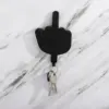 Key Hanger Hook Up Self Adhesive Hooks Safe And Durable Storage Holder Creative Black For Doorway Wall Entryway Middle Finger 3
