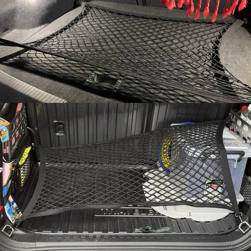 Für Zeekr 7X CX1E 2024-2025 Auto Stamm Net Lagerung Tasche Innen Gepäck Fracht Elastizität Tragen-beständig Organizer auto Zubehör – Detail 1