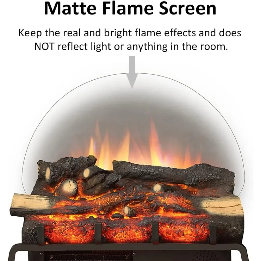 LegendFlame 23" W Free Standing Electric Fireplace Log Set (EF290), Fireplace Insert, Heater 750W/1500W, Crackling Sound, Remote 4