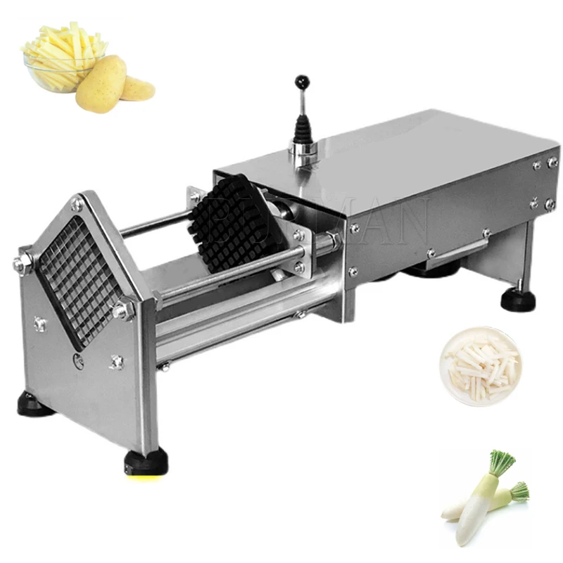 

Stainless Steel Electric French Fry Cutters Bar Cutting Machine Potato Cutter Carrot Chopper Machine Cucumber Strip Slicer