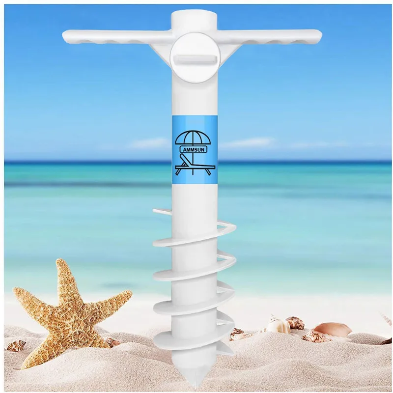 Sun Umbrella Base Plastic Ground Insert with Four-corner Hook Beach Umbrella Sand Anchor Frame Accessories