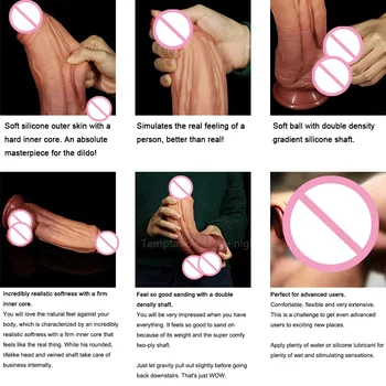 Super Huge Sucker Realistic Dildo Silicone Big Penis Female Sex Toy Adult Vagina G-Spot Stimulator Dildo 18+ Sex Shop For Women 5