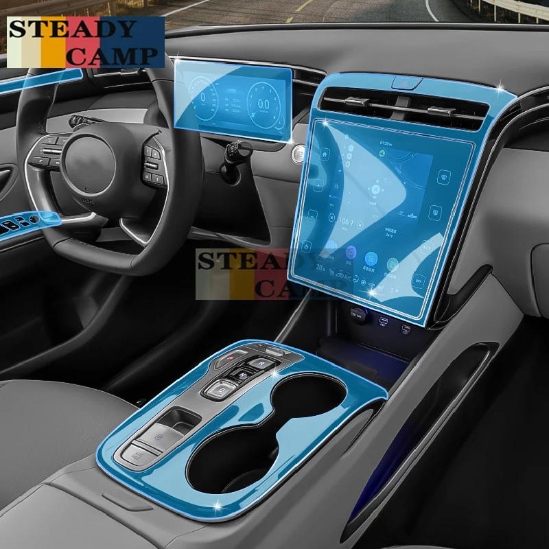 

For Hyundai Tucson NX4 2021-2022 Car Interior Center console Transparent TPU Protective film Anti-scratch Repair film Accessorie