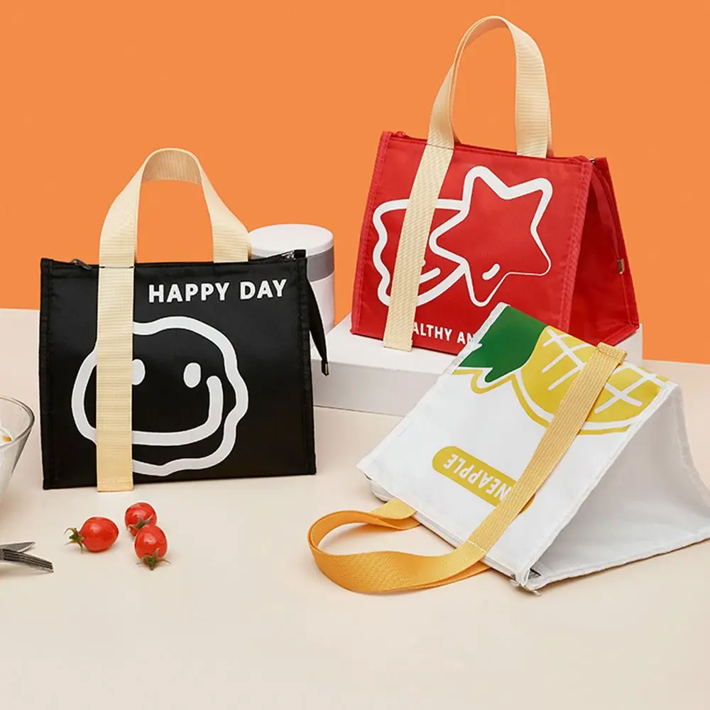 

Cute Fashion Waterproof Square Portable Large Lunch Bag Food Thermal Bag Insulation Bag Milk Bottle Case