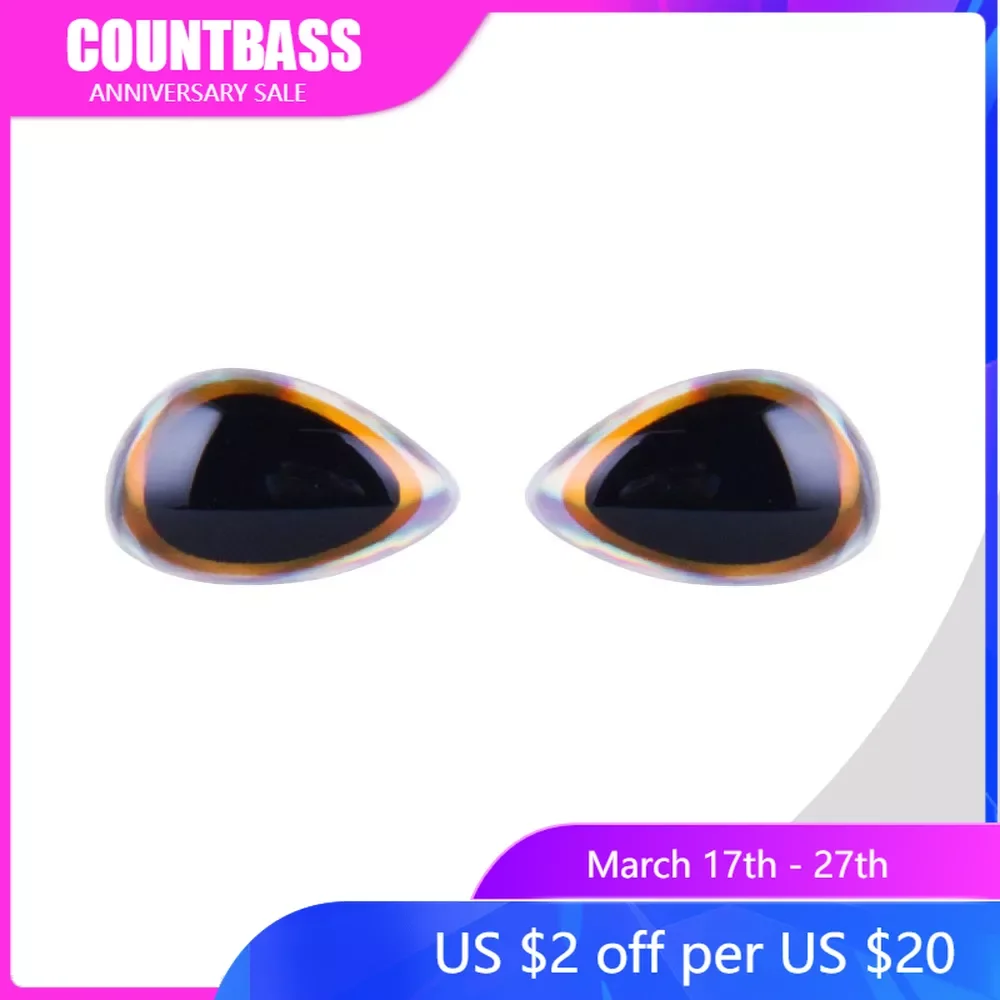 Special 3D Holographic Fishing Lure Eyes,Gold Rims 3D Fishing Lure Eyes practical fishing lure little vivid popper lure 3d eyes fishing lure accessory fishing accessory floating bait