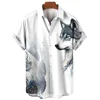 Wolf 3D Printed Havana Beach Shirts, Casual Fashion, Oversized Streetwear, Short-sleeved Shirts, Blouses, Men's Clothing 1