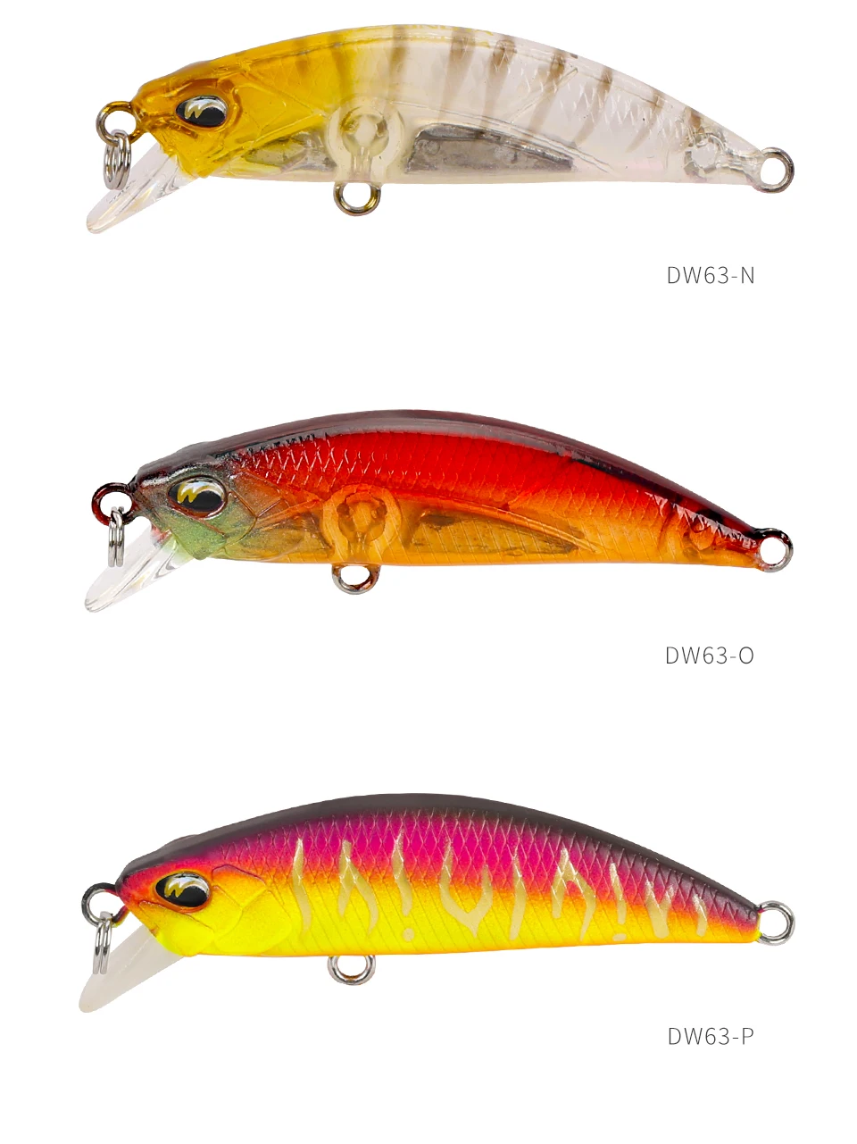 TSURINOYA Sinking Minnow Mini Harter Köder DW63 50S 50mm 5g Künstliche Angelköder Wobbler Crankbait Forellenköder – Detail 18