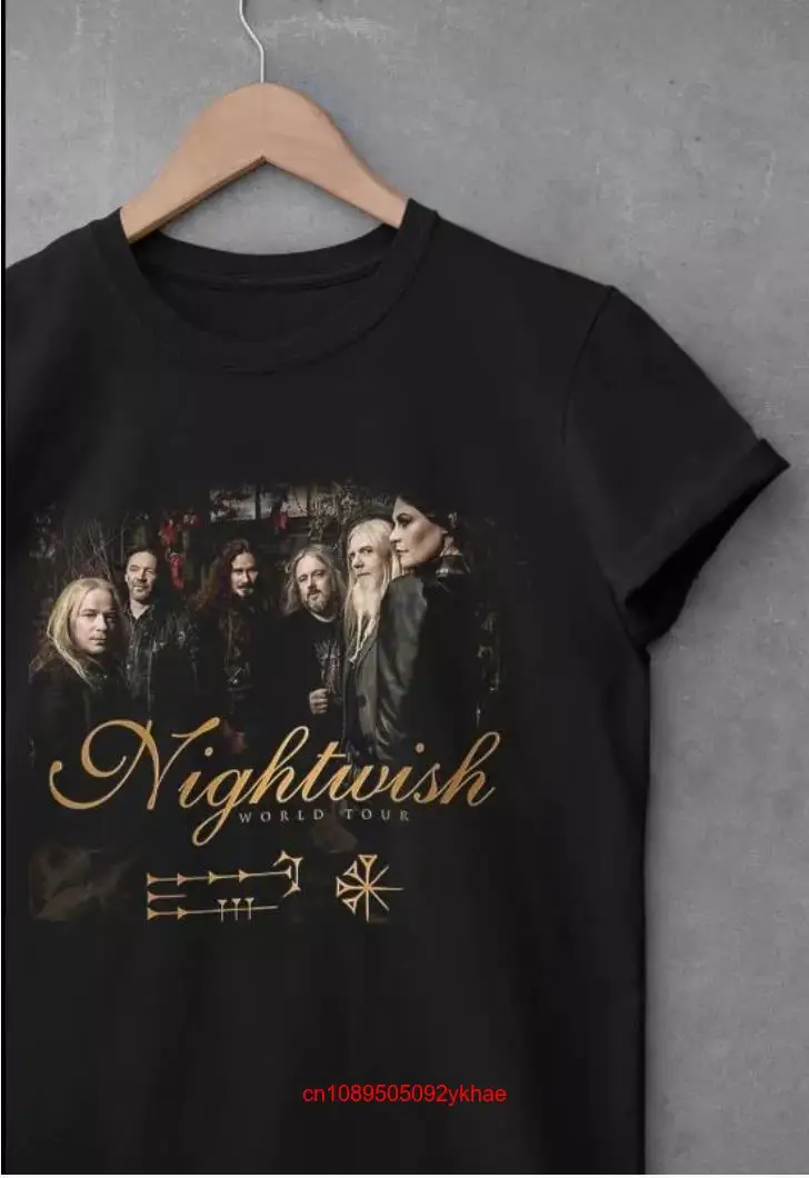 Фото Новая Черная футболка с длинным или коротким рукавом Nightwish №1
