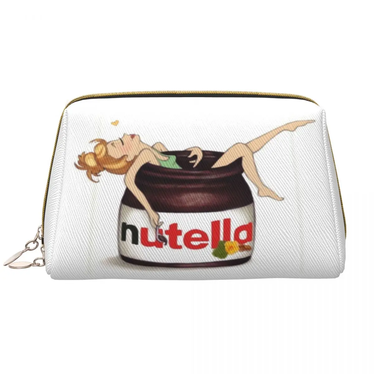 Italia Nutellas Makeup Bag Donna Travel Cosmetic Organizer Fashion Cartoon Storage Borse Da Toilette