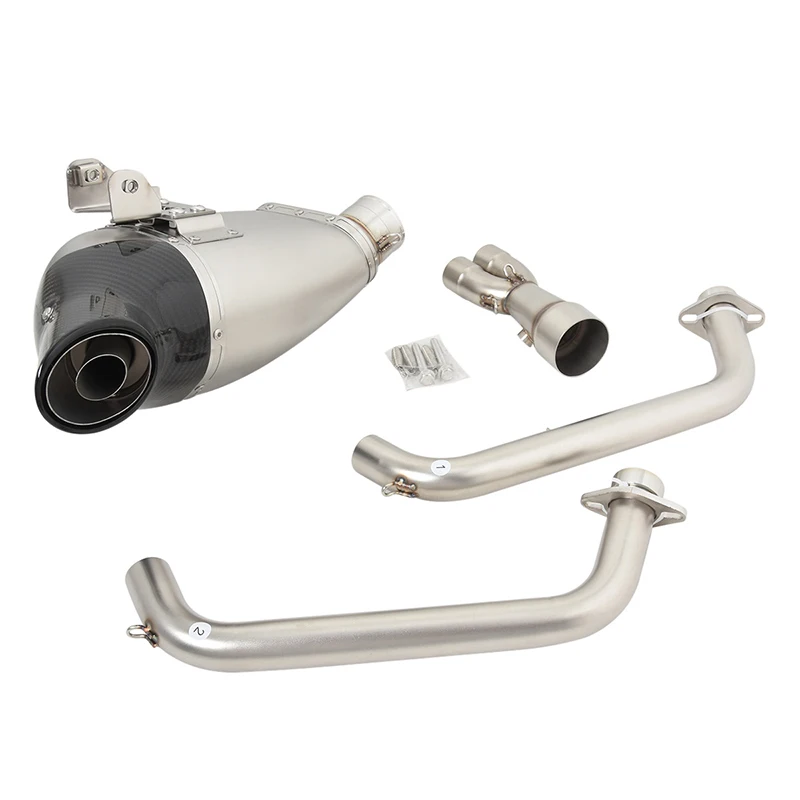 Full System For YAMAHA MT-07 FZ-07 MT07 FZ07 2014 - 2020 Motorcycle Exhaust Modfy DB Killer Escape Moto Muffler Front Link Pipe - Image 2