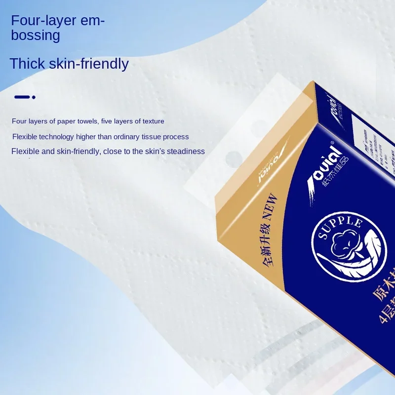 Bulk Pack Toilet Paper for Home Use Soft Embossed Tissues Bottom Extraction Hand Towels Bathroom Paper Essentials toilet paper