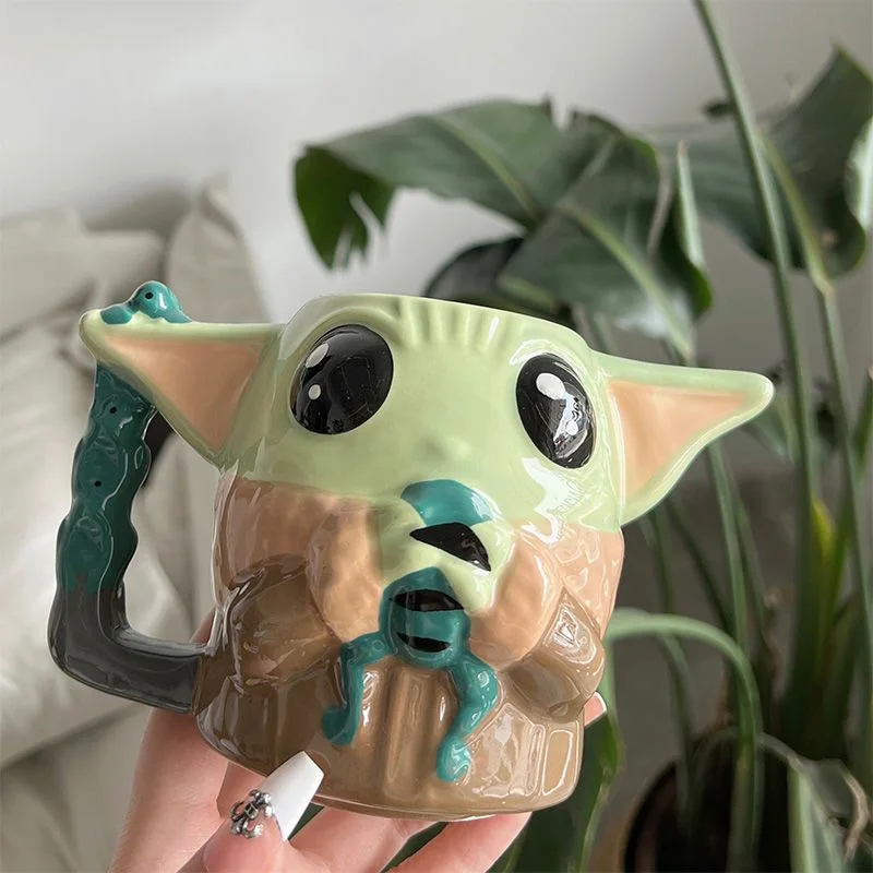 Disney Starwars Action Figure Toys Cute Baby Yoda Mandalorians Ceramic Cup Figures Dolls Toys Model Regali Di Natale Per Bambini