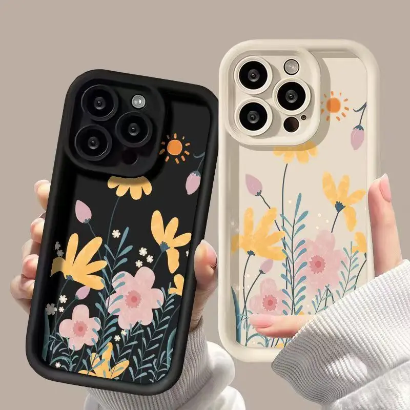Vibrant Summer Flower Matte TPU Phone Case