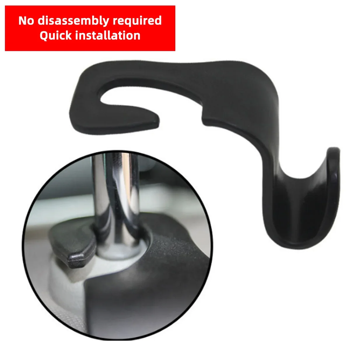 Car Hidden Seat Hook Multi-Purpose Carbon Fiber Texture Seat Back Creative Multi-function On-Board Hooks cargo trunk bag hook