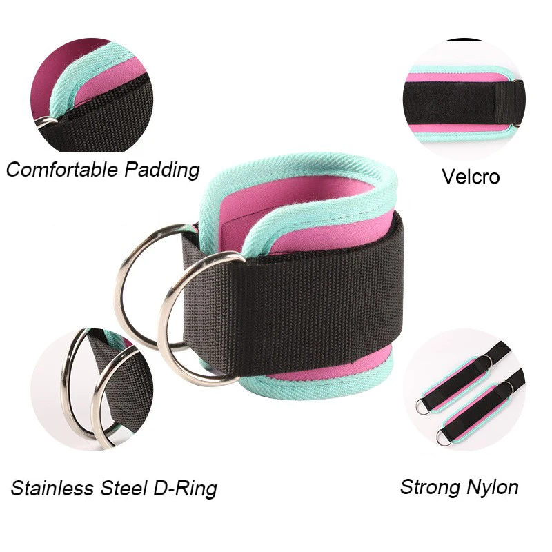 Ankle Strap for Cable Machine,Ankle Cuff for Kickbacks,Booty Hip Abductors,Glute&Leg Extensions,Adjustable with Double D-Rings