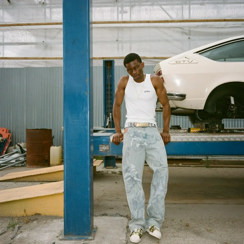 Y2k Retro Baggy Jeans Trendy Cupid Angel Pattern Men Women Pants American Hip Hop Streetwear Unisex Casual Straight Leg Jeans - Image 3