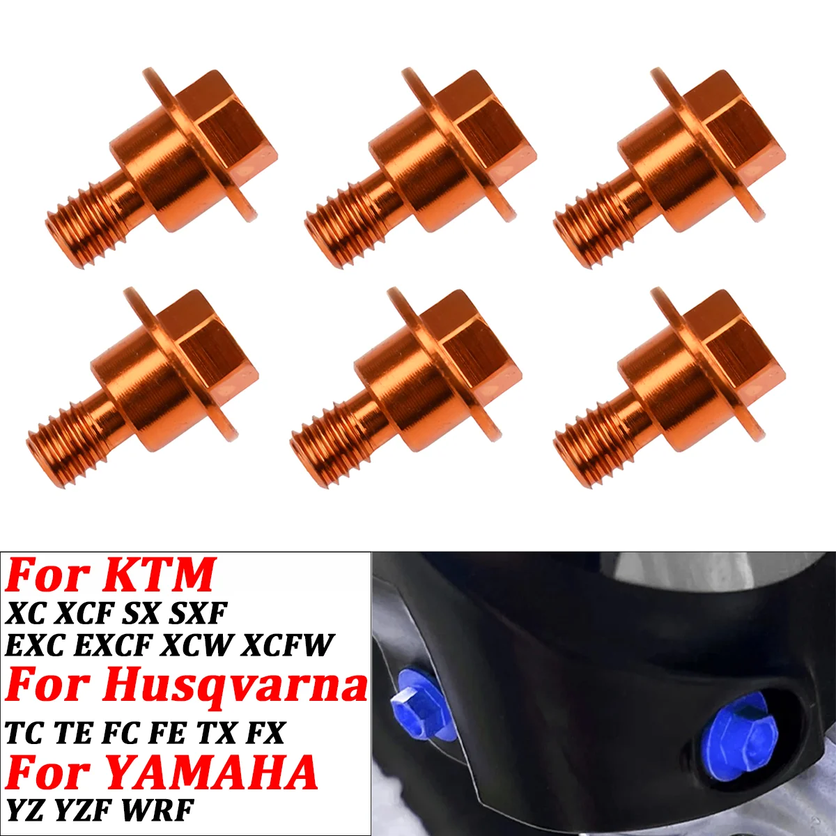 Motorrad Vorderrad gabel Schutz Schraube Schraube für ktm xc xcf sx sxf exc excf yamaha yz65 85 250f 450f wr250f wr450f Dirt Bike