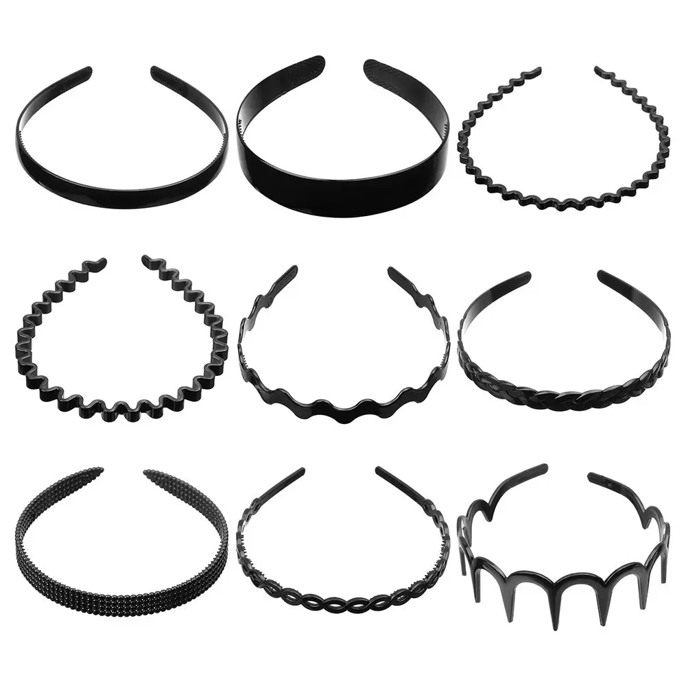 Wavy Hair Band Unisex Hairband for Men Women Sport Hair Hoop Non-slip Headwear Accessories Outdoor Fashion Yoga Head Band