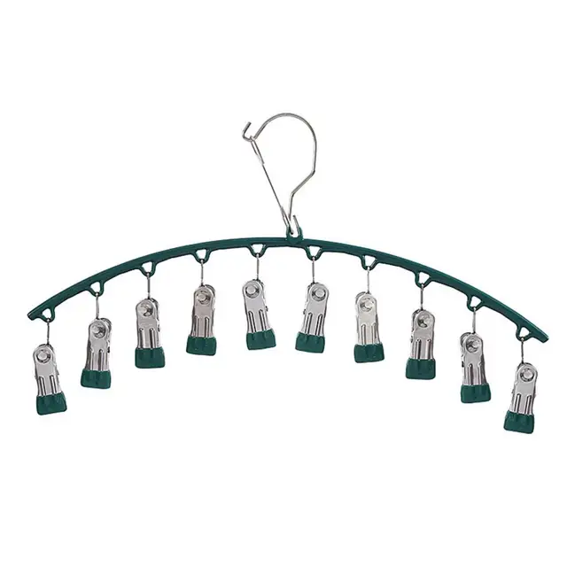 Nagy Kapacitású Csúszásgátló Szélálló Zokni Fogas Lábbeli Szervező Helymegtakarítás Rozsdamentes Szekrény Tárolása Klipekkel - Image 4