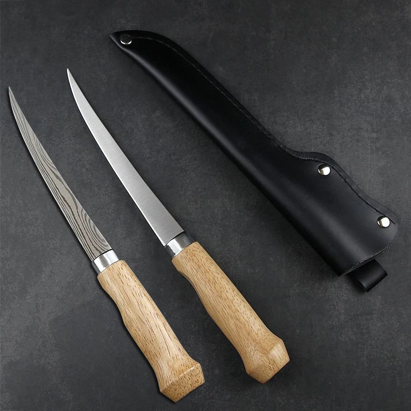Kitchen Knife 6inch Stainless Steel Boning Knife Meat Cleaver Butcher Knife  with Sheath Fish Sushi Knife Cooking Cutter - AliExpress