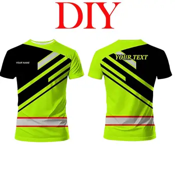 Magliette Sportive Personalizzabili da Uomo con Nome, Traspiranti e ad Asciugatura Rapida, Maglie Personalizzate Stampate in 3D, Abbigliamento Sportivo di Sicurezza per la Corsa