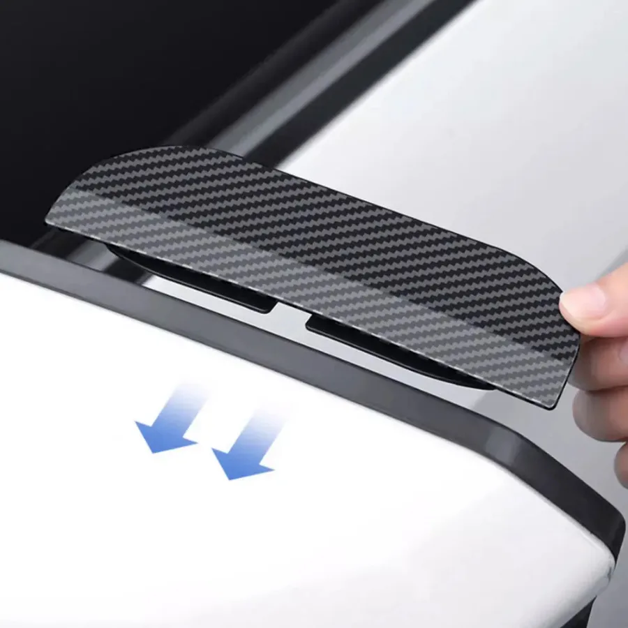 Rearview Mirror Rain Shield Rearview Mirror Rain Eyebrow Car Rearview Mirror Visor Rearview Mirror Rain Guard Rearview Mirror Visor 2Pcs Carbon Fiber Car Clip-on Side Snow Sun Visor Rain Cover for Rearview Mirror