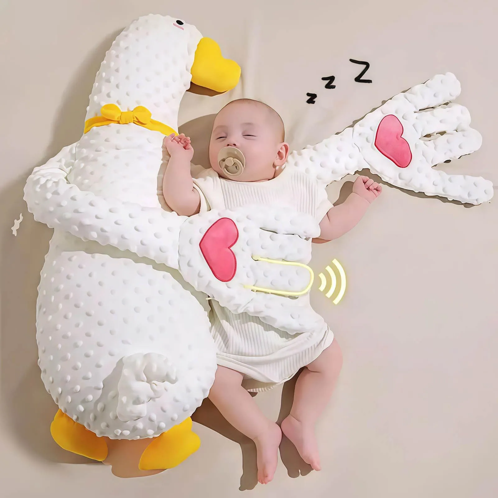 Adjustable Baby Pat Pillow with Soothing Vibration