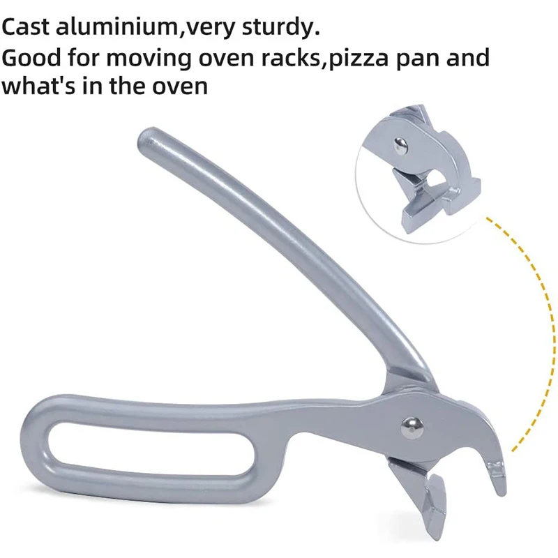 Food Tongs Pizza Pan Gripper Cast Aluminum Anti-Scald Baking Pan Bowl Pot Plate Oven Pliers Clamp Clip