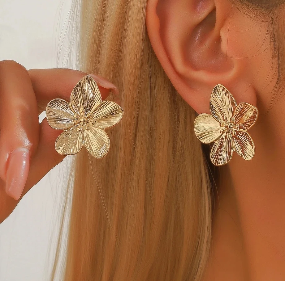Fashion Earrings Women's Flower Alloy Retro Style Party Accessories Gifts