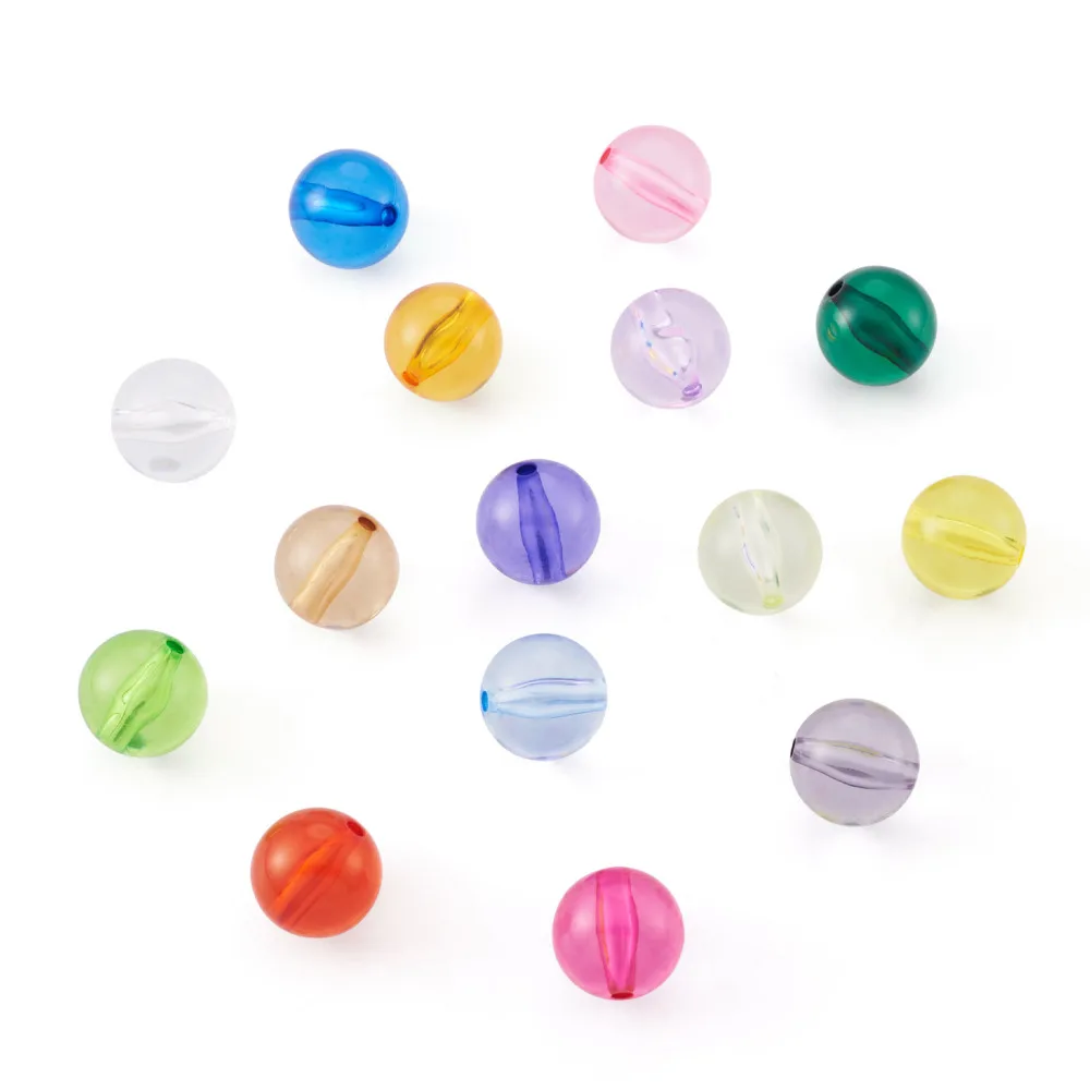 90Pcs 20x19mm Transparent Acrylic Beads Round Loose Spacer Beads For Jewelry Making DIY Bracelets Earrings Accessories