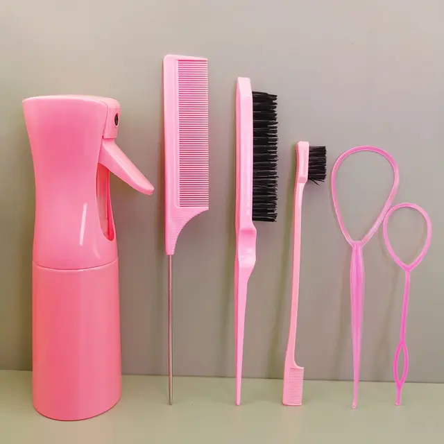 Coiffure enfant en bas âge boucle Topsy Rat queue de poney outils tresse bord brosse ensemble peigne pulvérisateur bouteille accessoires de coiffure enfants filles 1