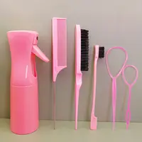 Hair Styling Toddler Loop Topsy Rat Pony Tail Tools Braid Edge Brush Set Comb Sprayer Bottle Hairdressing Accessories kids Girls 1