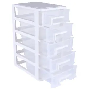 Tradineur - Cajonera de sobremesa, plástico, 4 cajones transparentes, torre  de almacenaje, armario, baño, oficina, fabricada en - AliExpress