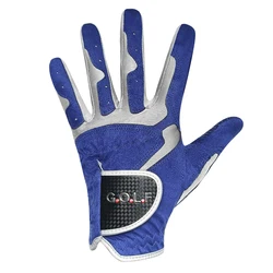 Men's Golf Glove - Enhanced Grip, Cool & Comfortable, Blue/White Options - Large L 25 (Left Hand Blue)